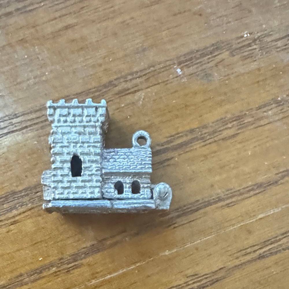 Silver Castle Charm Pendant